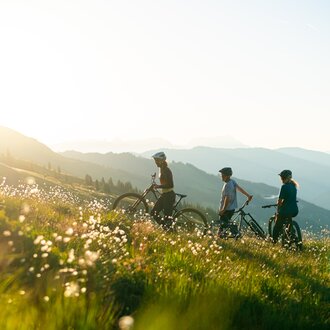 mountain biking for three