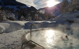 father son holiday with heated pool
