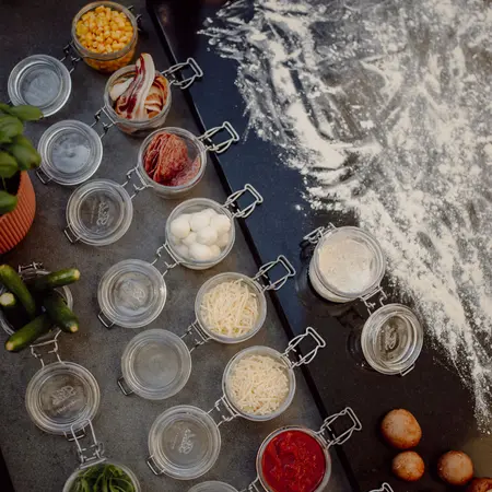 Zutaten für eine Pizza